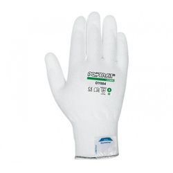 DY004/8 GUANTE FIBRA DYNEEMA RECUBIERTO DE PU SIN COSTURAS PUÑO ELASTIC BLANCO T-8