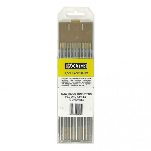 ELECTRODO TUNGSTENO D3,2 ORO 10 UDS.