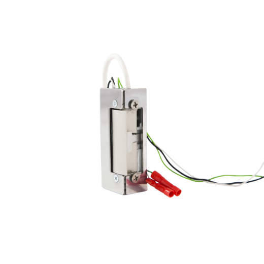 Cerradero eléctrico std. Con micro. Frente corto inox. 12vdc.