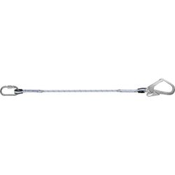 ELEMENTO AMARRE, CUERDA TRENZADA SEMIESTATICA 11 MM +1 M MIRA E15 + MOSQUETON + GANCHO