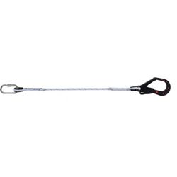 ELEMENTO AMARRE, CUERDA TRENZADA SEMIESTATICA11 MM +1 M MIRA E13X + MOSQUETON + GANCHO