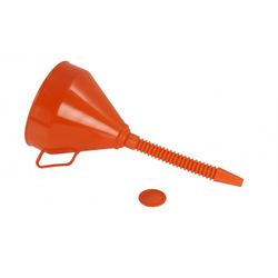 EMBUDO PLASTICO CON PICO FLEXIBLE Y FILTRO 240 MM
