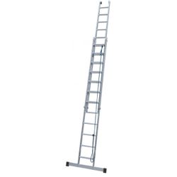 ESCALERA DOBLE EXTENSION MECANICA CON BASE 18X2 PELDAÑOS