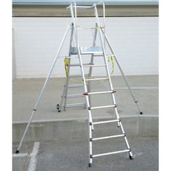ESCALERA TELESCOPICA CON PLATAFORMA TELEQUIP12