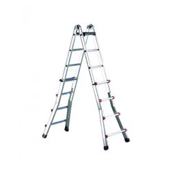ESCALERA TELESCOPICA TIJERA Y APOYO ALUMINIO ESCALISIMA 6+6 PELD. EN131