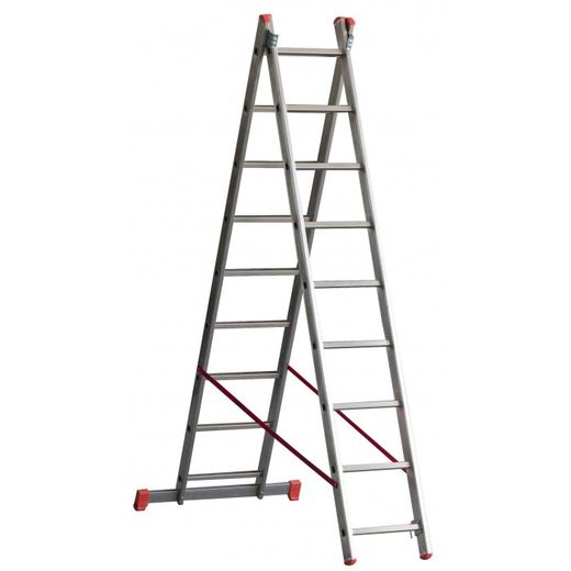 ESCALERA TRANSFORMABLE DOBLE OR209 - 9+9 PELDAÑOS