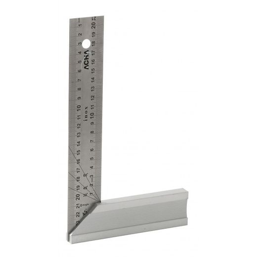 ESCUADRA DE CARPINTERO HOJA INOX. EN MM 400x215MM