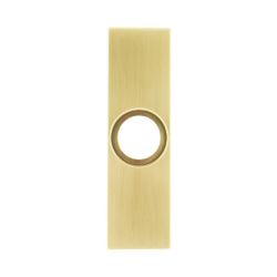 Escudo embellecedor rectangular, latón mate.