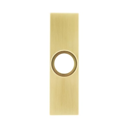 Escudo embellecedor rectangular, latón mate.