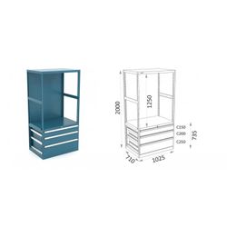 ESTANTERIA ALTURA CAJONES 600 119 E 3 1 11