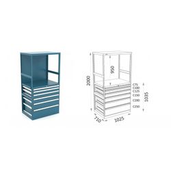 ESTANTERIA ALTURA CAJONES 900 119 E 2 2 12