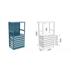ESTANTERIA ALTURA CAJONES 900 119 E 2 2 13