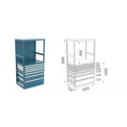ESTANTERIA ALTURA CAJONES 900 119 E 2 2 14