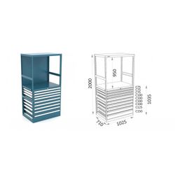 ESTANTERIA ALTURA CAJONES 900 119 E 2 2 16