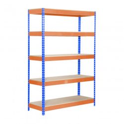 ESTANTERIA BRICOFORTE 1004-5 CHIPBOARD AZUL/NARANJA/MADER