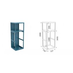 ESTANTERIA CENTRAL ALTURA CAJONES 1300 ---MONTADA- 115 E 1 MC