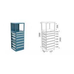 ESTANTERIA MODULAR CON CAJONES 115 E 1 4 12