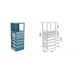 ESTANTERIA MODULAR CON CAJONES 115 E 1 4 14