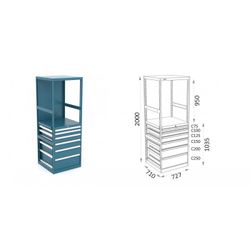 ESTANTERIA MODULAR CON CAJONES 115 E 2 2 12