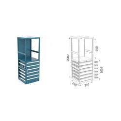 ESTANTERIA MODULAR CON CAJONES 115 E 2 2 13