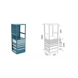ESTANTERIA MODULAR CON CAJONES 115 E 2 2 14