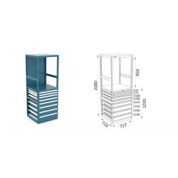 ESTANTERIA MODULAR CON CAJONES 115 E 2 2 15