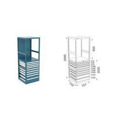 ESTANTERIA MODULAR CON CAJONES 115 E 2 2 16