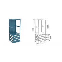 ESTANTERIA MODULAR CON CAJONES 115 E 3 1 13