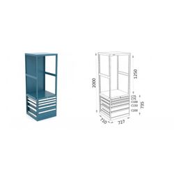 ESTANTERIA MODULAR CON CAJONES 115 E 3 1 16