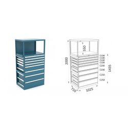 ESTANTERIA MODULAR CON CAJONES 119 E 1 4 13