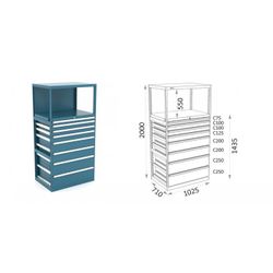 ESTANTERIA MODULAR CON CAJONES 119 E 1 4 14