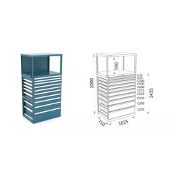ESTANTERIA MODULAR CON CAJONES 119 E 1 4 16