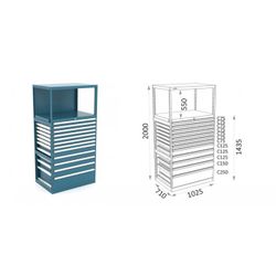 ESTANTERIA MODULAR CON CAJONES 119 E 1 4 18