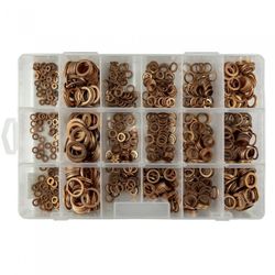 ESTUCHE DE ARANDELAS 18 COBRE 900 PIEZAS