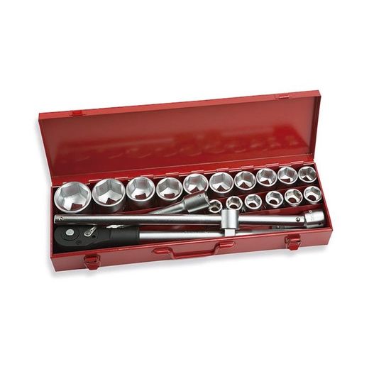 ESTUCHE METALICO 20 PZAS VASOS HEX 3/4