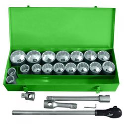 ESTUCHE METALICO CON 22 PIEZAS DE AUTOCLE DE 1" EN 12 CANTOS