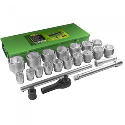 ESTUCHE METALICO CON 22 PIEZAS DE AUTOCLE DE 1" EN HEXAGONAL