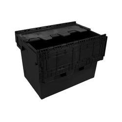 EURO-CAJA CON TAPA Nº 6444-T COLOR NEGRO (NO ALIMENTARIO)