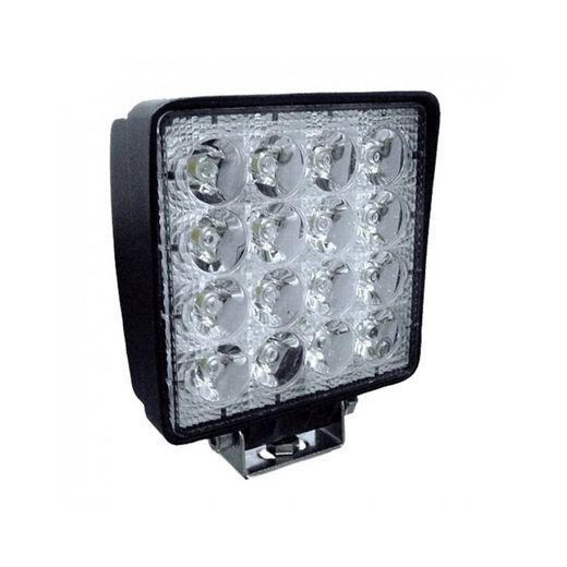 FARO DE TRABAJO DE 16 LEDS 48W CUADRADO LUZ DISPERSA