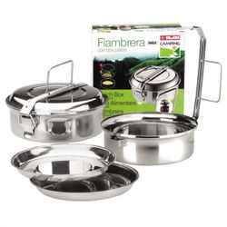 FIAMBRERA CON PLATOS INOX 16 CMS.