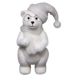 FIGURA OSO CON GAFAS Y GORRO 38 CM.