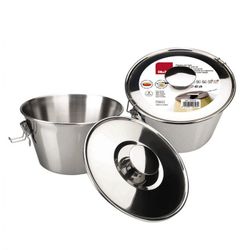 FLANERO CON TAPA Y CIERRE INOX 18 CMS