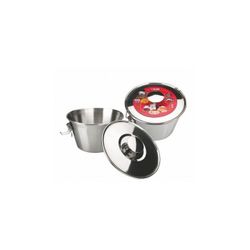 FLANERO CON TAPA Y CIERRE INOX 20 CMS.