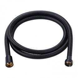 FLEXO DUCHA INOX.LUXE NEGRO 1.8MTS.