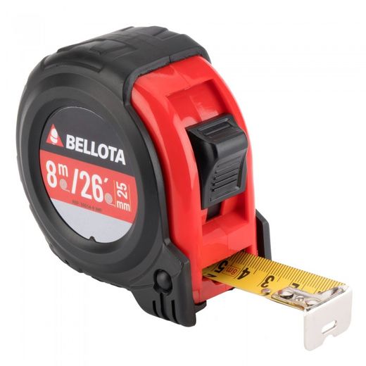 FLEXOMETRO BIMATERIAL 8M EN PULGADAS Y MM