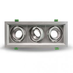 FOCO TRIPLE NIQUEL BASCULANTE CUADRADO INTERCAMB