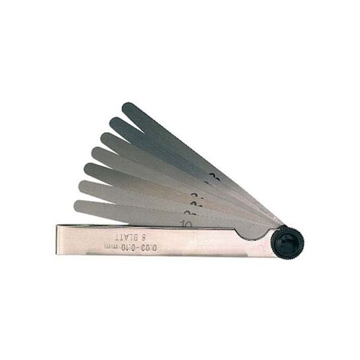 GALGA ESPESORES ACERO FORJADO 100MM - 8 LAM. 0,03-0,10MM