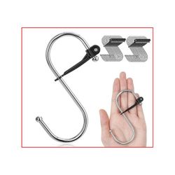 GANCHO EN S CON HEBILLA DE SEGURIDAD CARGA 18KG (PACK 20UD)