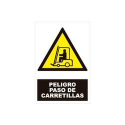 GLASSPACK 0,7 230*340 MM PELIGRO PASO DE CARRETILLAS