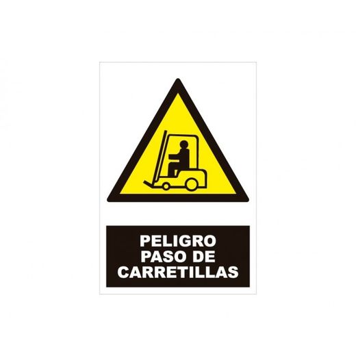 GLASSPACK 0,7 230*340 MM PELIGRO PASO DE CARRETILLAS